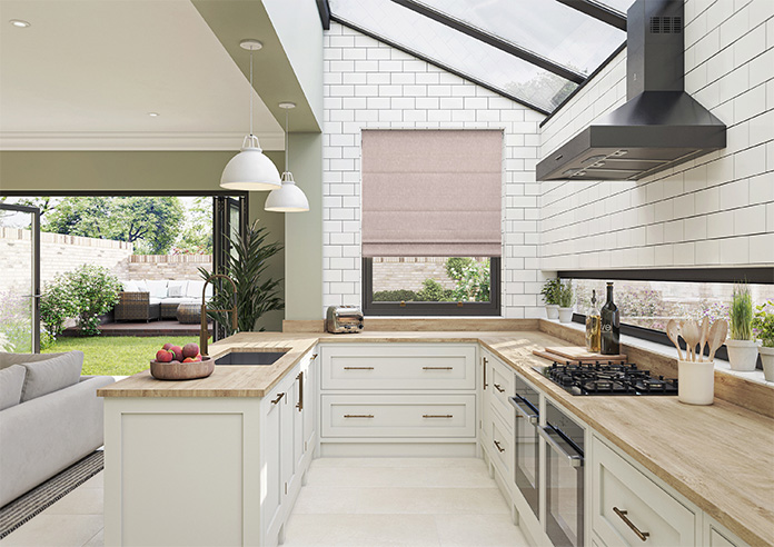 Delicate Chevron, Rusett - Motorised Roman Blind - Image 8